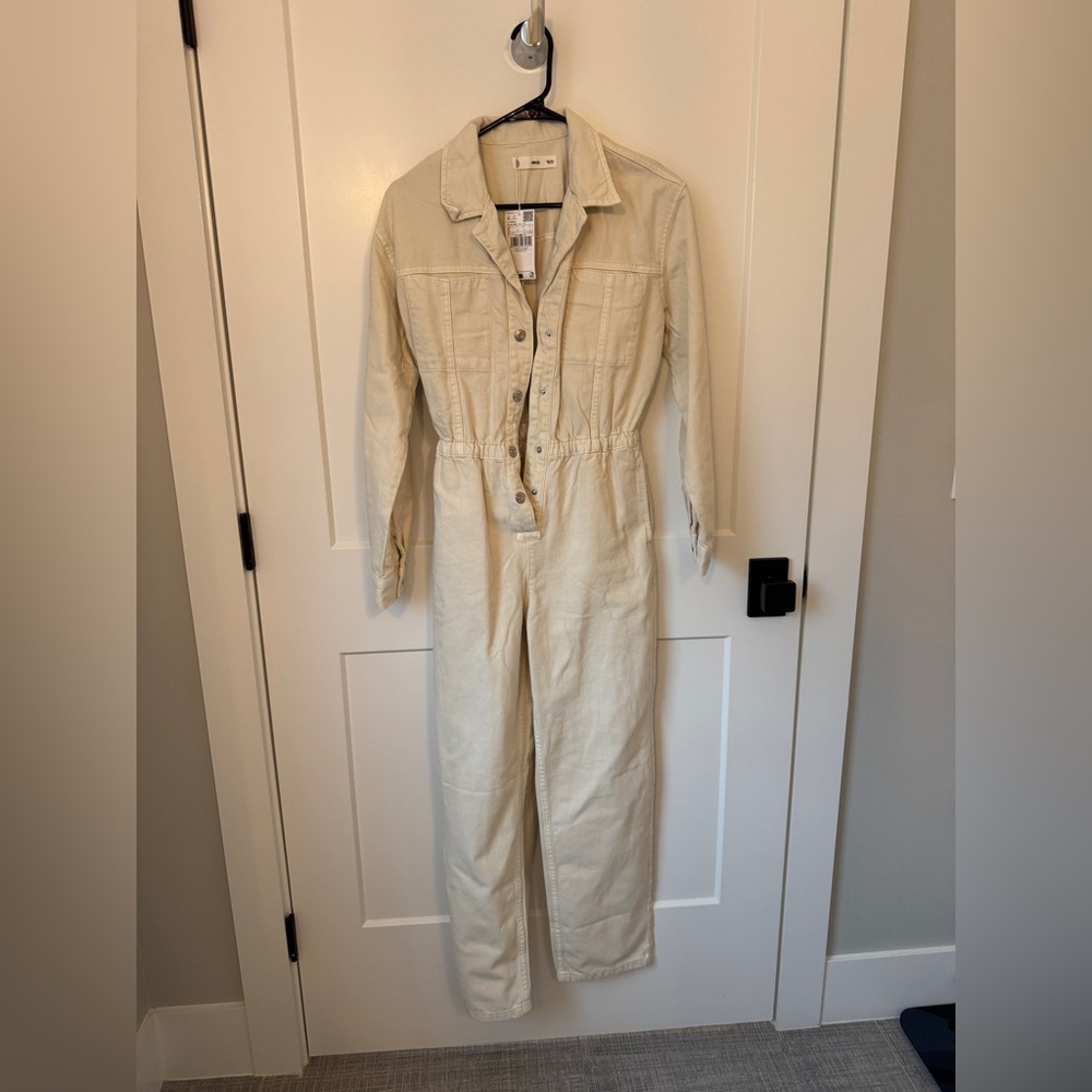 Mango cream jumpsuit size small